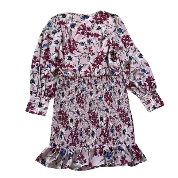 Melloday Pink Floral Smocked Skirt Dress MEDIUM NWT - Picture 4 of 16